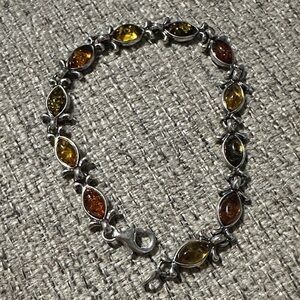 925 VTG Amber Bracelet